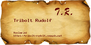 Tribolt Rudolf névjegykártya